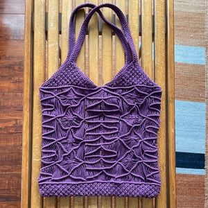 Beklina Macrame Tote in Iris